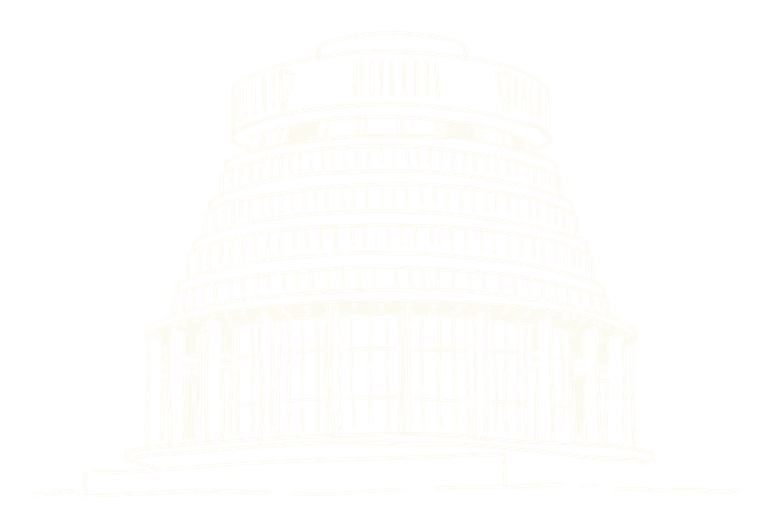 A line-sketch of the Beehive parliament building
